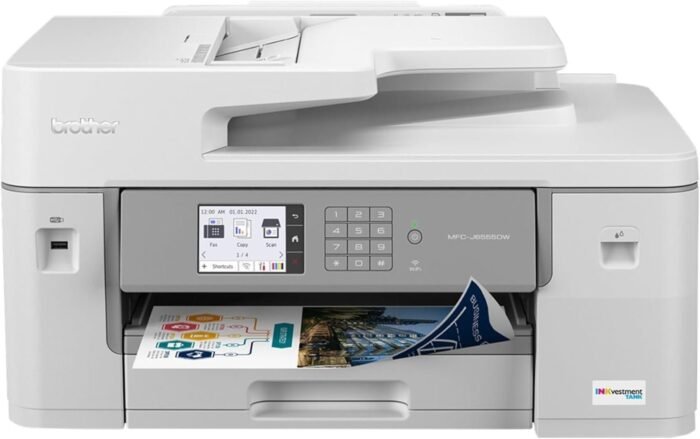 Brother MFC-J6555DW INKvestment Tank Color Inkjet All-in-One Printer with up to 1 Year of Ink in-box1 and 11” x 17” Print, Copy, scan, and fax Capabilities - Image 8