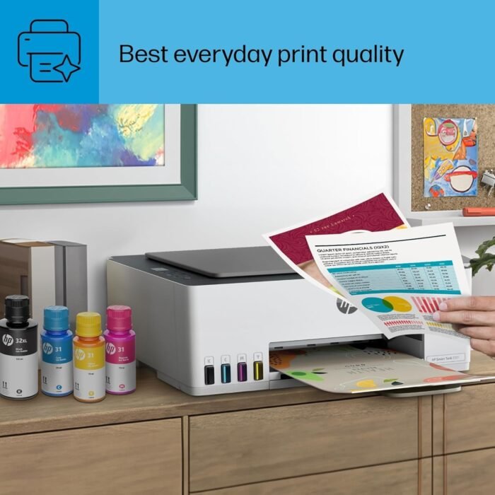 HP Smart Tank 5101 Wireless All-in-One Ink Tank Printer with 2 years of ink included,Print, scan, copy, Best-for-home, Refillable ink tank (1F3Y0A) - Image 8