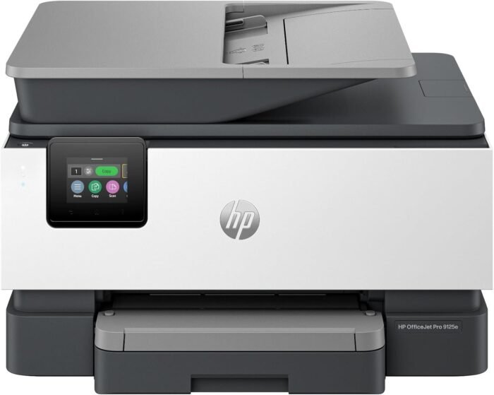 HP OfficeJet Pro 9125e All-in-One Printer, Color, Printer-for-Small Medium Business, Print, Copy, scan, fax, Instant Ink Eligible (3 months included) ; Touchscreen; Smart Advance Scan;